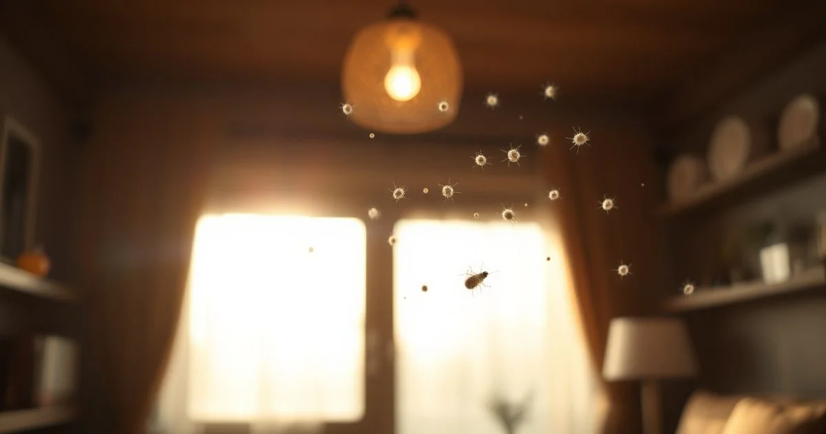 집먼지진드기 알레르겐 미세입자 클로즈업