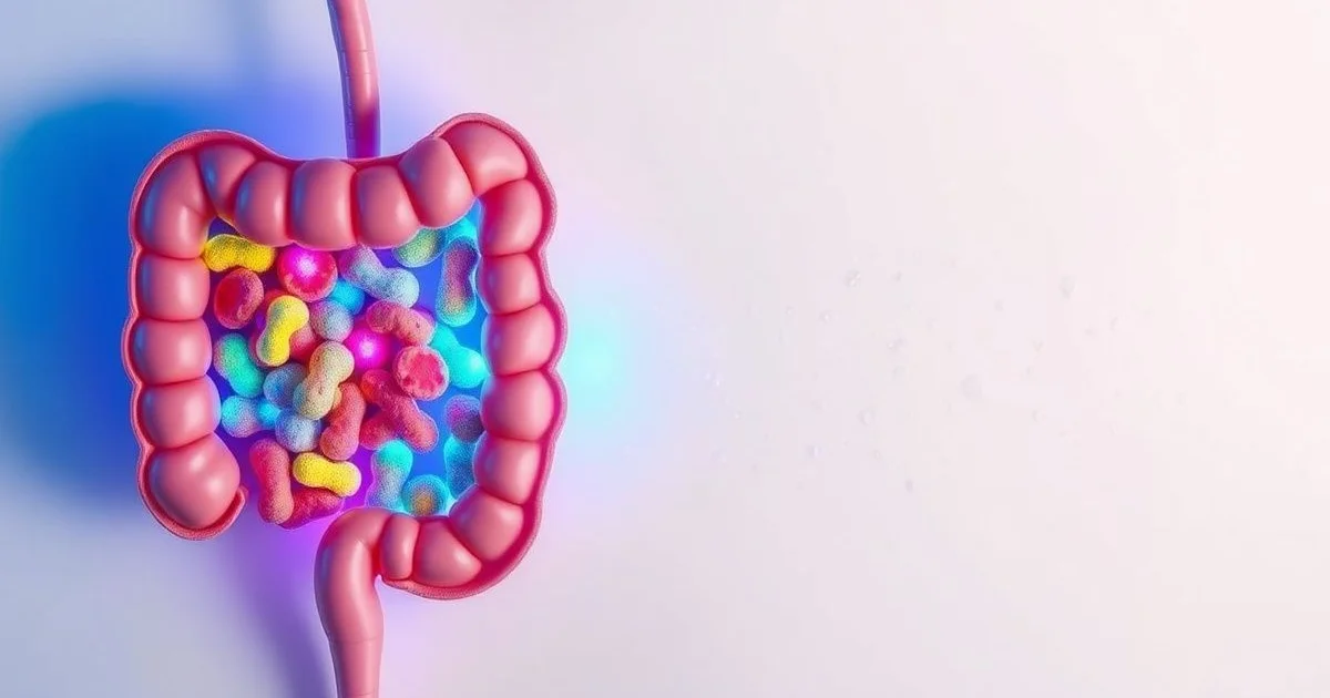 장내 미생물과 피부 연결 경로 개념도