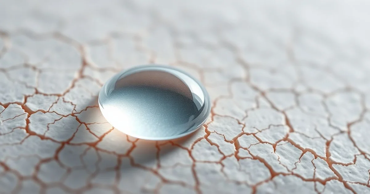 히알루론산이 건조한 피부에 수분 공급하는 모습