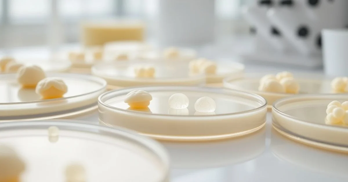 배양접시 위 다양한 프로바이오틱스 균주 콜로니