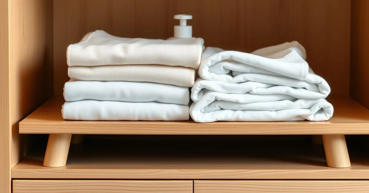 섬유유연제 사용 전후 옷감 질감 비교