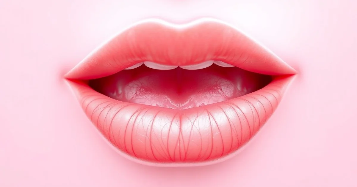 입술 피부 단면 구조 일러스트