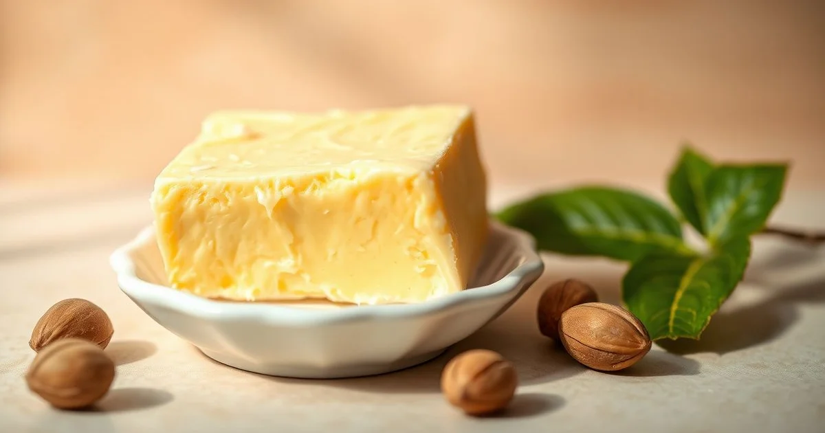 시어버터 원료와 시어넛 클로즈업