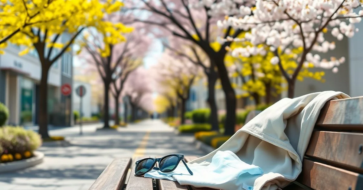 봄철 외출 대비 마스크와 선글라스 준비물