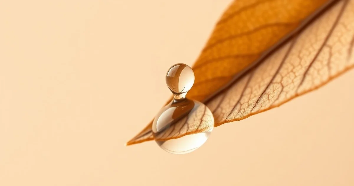 스쿠알란 오일 한 방울이 퍼지는 모습