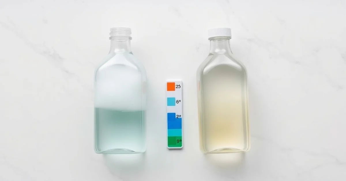 알칼리 비누와 약산성 세정제 pH 비교