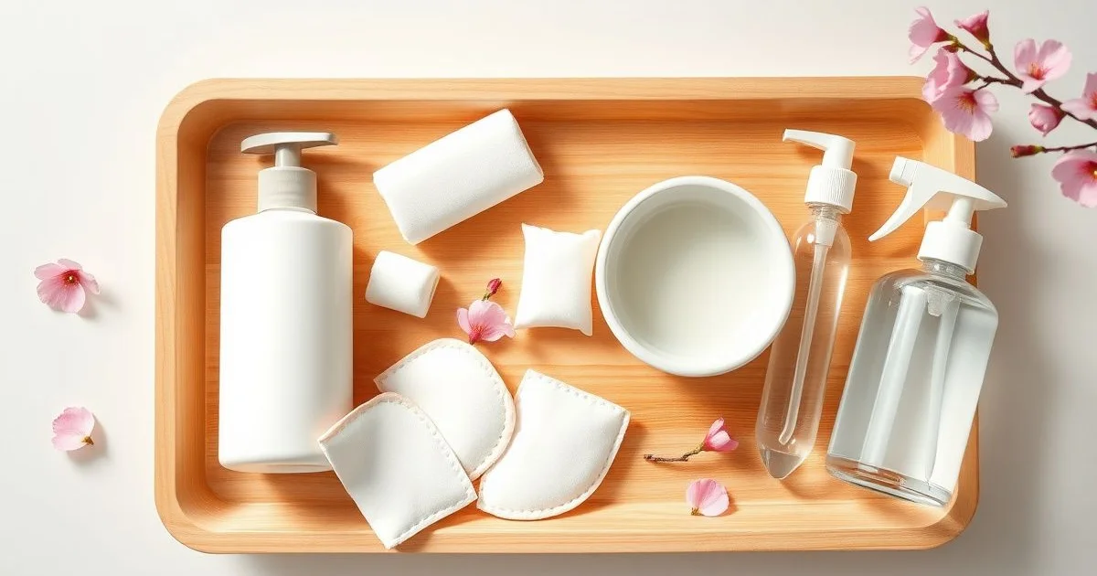 5단계 꽃가루 제거 세안 도구 구성