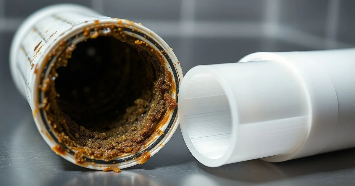 새 필터와 오래된 오염 필터 비교