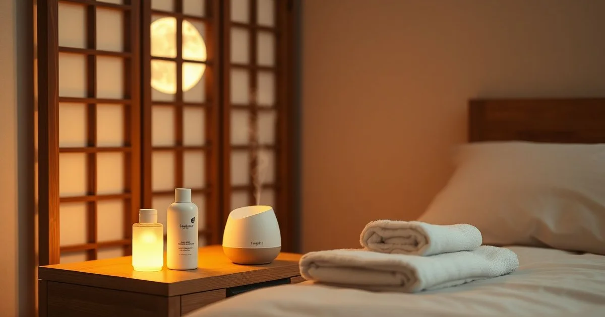 저녁 아토피 관리 루틴 침실 풍경